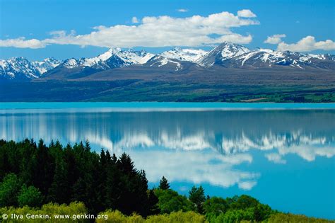 Mountain Range Reflected In Lake Pukaki Image Fine Art Landscape