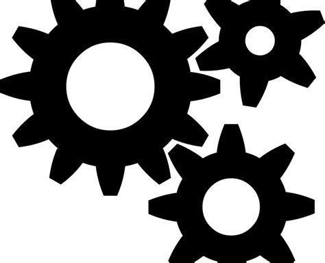 Vector Gears Silhouette Png Pic Png Mart