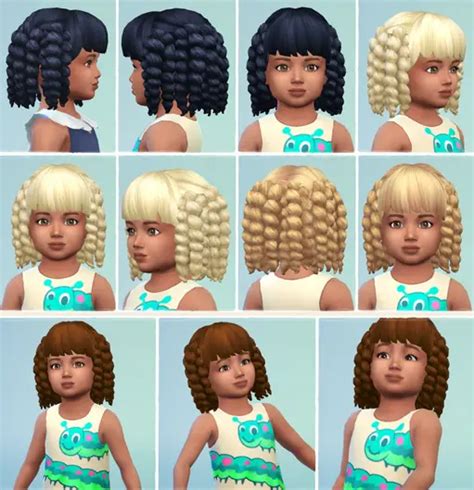 Birksches Sims Blog Toddlers Schillerlocken Hair Retextured Sims 4