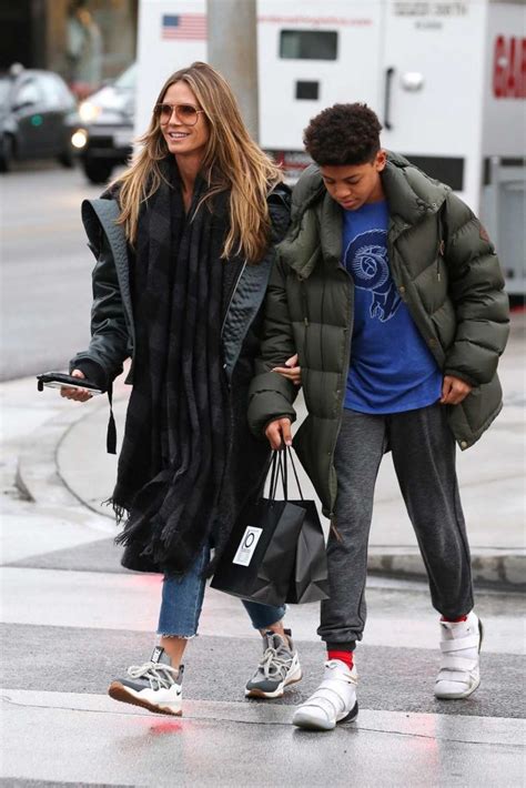 Heidi Klum Goes Shopping With Her Oldest Son Henry In Beverly Hills LACELEBS CO