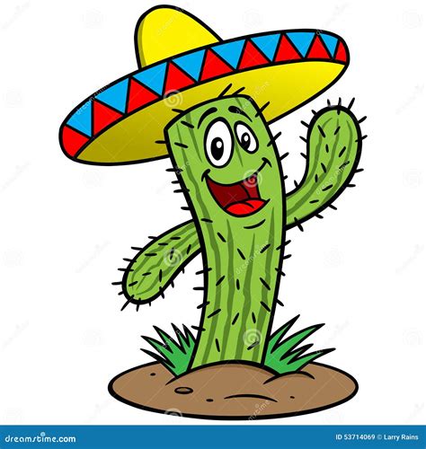 Cactus Cartoon Stock Vector Illustration Of Barren Thorn 53714069