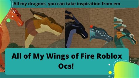 All Of My Wings Of Fire Roblox Characters Youtube