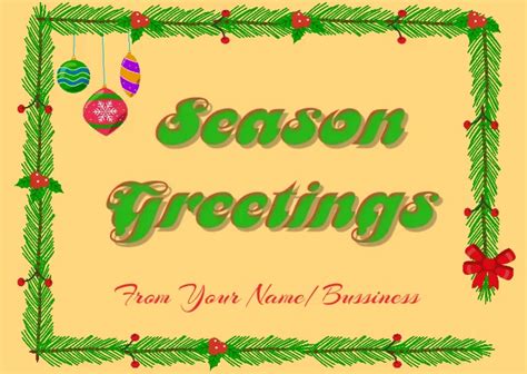 Seasons Greetings Card Postermywall