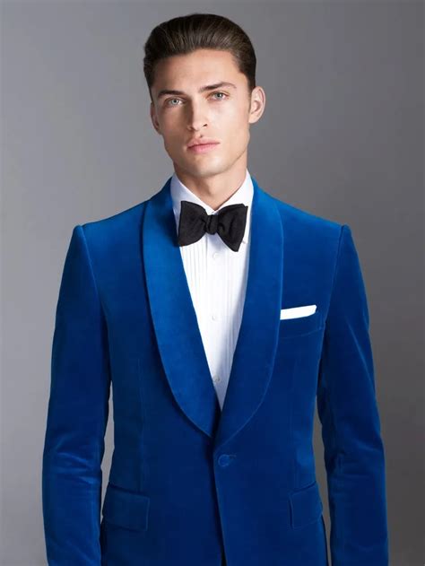 Custom Made Royal Blue Velvet Tuxedo Jacket Men Suit Jacket Elegant