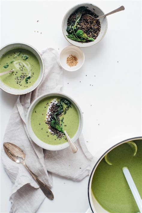 Creamy Broccoli Rabe Soup W Crispy Quinoa Yogurt — Dolly And Oatmeal