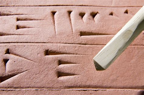 Cuneiform Clay Tablet And Stylus Stock Image C0018605 Science