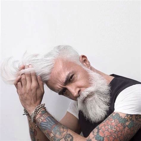 Stylish Grandpa Beard Beard Hairstyle Hipster Mens Fashion Badass Beard