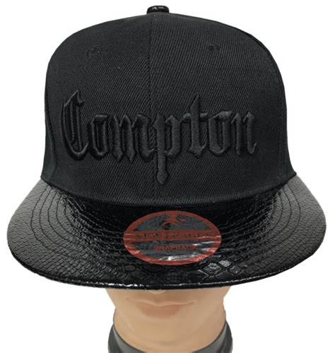 Compton Embroidered Hip Hop Snapback Cap Flat Brim Adjustable Baseball