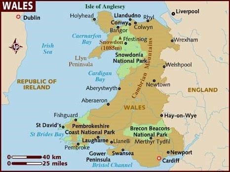 Mapa Politico De Gales Buscar Con Google Wales Travel Wales Map