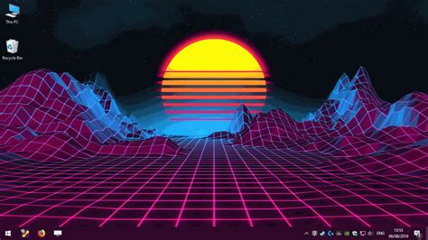 Synthwave Wallpaper K Gif Retro Sunset Wallpaper Gif Neon Images
