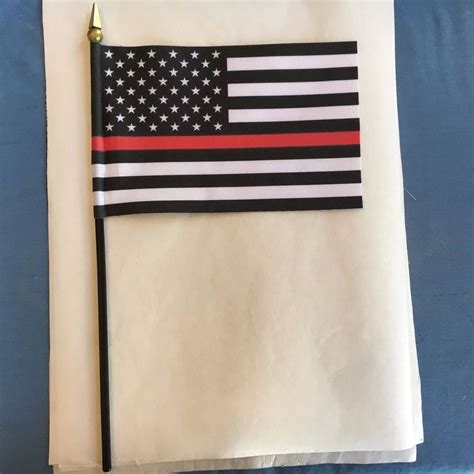 Firefighter Thin Red Line American Flag Mini Desk Flag 4 Etsy