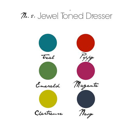 Jewel Tone Colors Chart