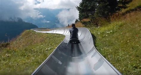 Watch People Whiz Down This Steep Swiss Alpine Slide Boing Boing