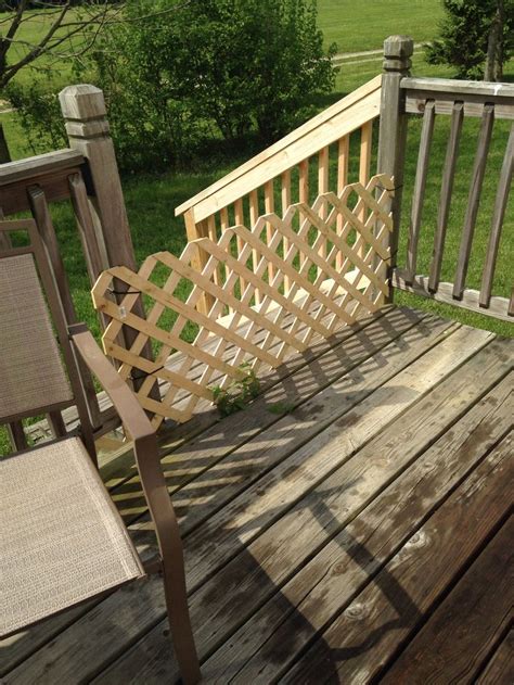 And as is the case with many home improvement projects, you don't need to be an expert contractor to do nearly everything yourself. DIY deck gate. Piece of lattice work and a few bungee ...