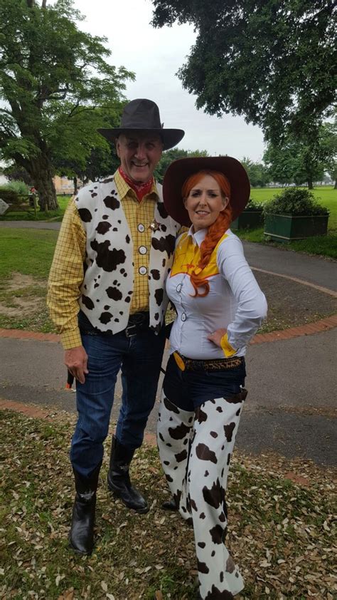 Maybe you would like to learn more about one of these? Toy Story's Jessie and Woody homemade fancy dress costume #toystory #disney #cowboys | Trick or ...