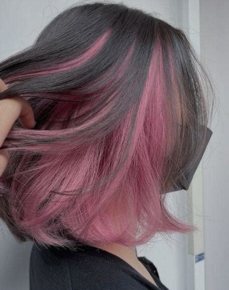 Half Black And Half Pink Hair