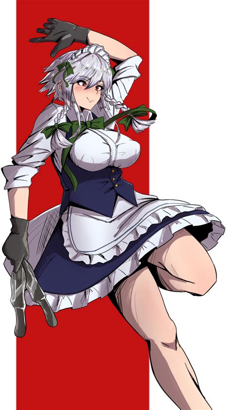 Izayoi Sakuya Touhou Absurdres Commentary Request Highres 1girl Black Gloves Braid