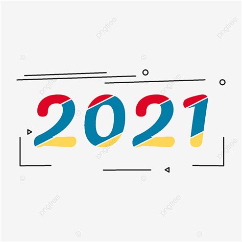 Flat 2021 Text Typography Design Vector Event Greeting Background
