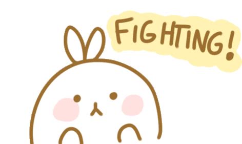 Bunny Good Luck Sticker Bunny Good Luck Fighting Descobrir E Compartilhar GIFs