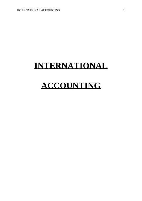 International Accounting Study Material Desklib