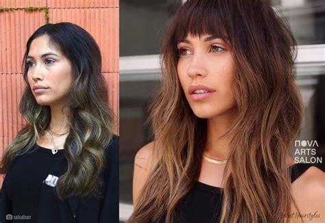 14 Cutest Examples Of Long Layered Hair With Bangs Hairstyles Trend