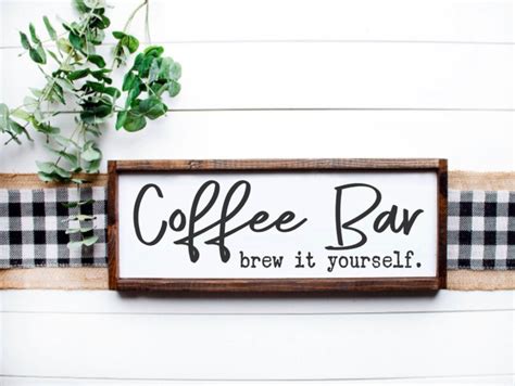 This Listing Includes Coffee Bar Wood Sign This Sign Has A White