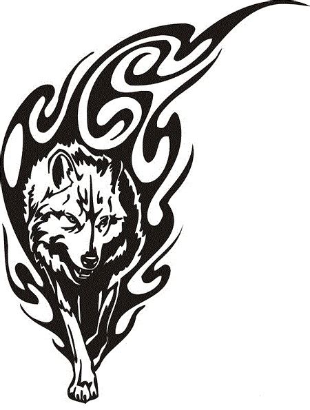 18 Awesome Tribal Wolf Tattoo Only Tribal