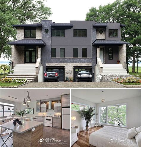 4 plex house plans sometimes referred to as multiplexes or apartment plans or quadplex house plans. Pin by Dessins Drummond - Plan de Maison & Plan de ...