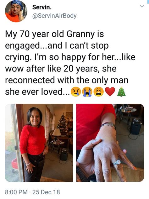 “my 70 Year Old Grandmother Engaged After 20 Years Of Being Single
