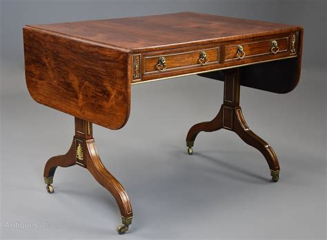 fine quality regency rosewood and brass sofa table antiques atlas