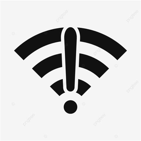 ícone Símbolo Sinal Wi Fi Sem Fio Aviso Fundo Transparente Vetor PNG