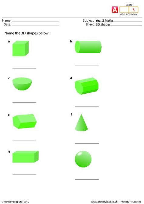 This Worksheet Asks Children To Name The 3d Shapes Shapes Worksheets