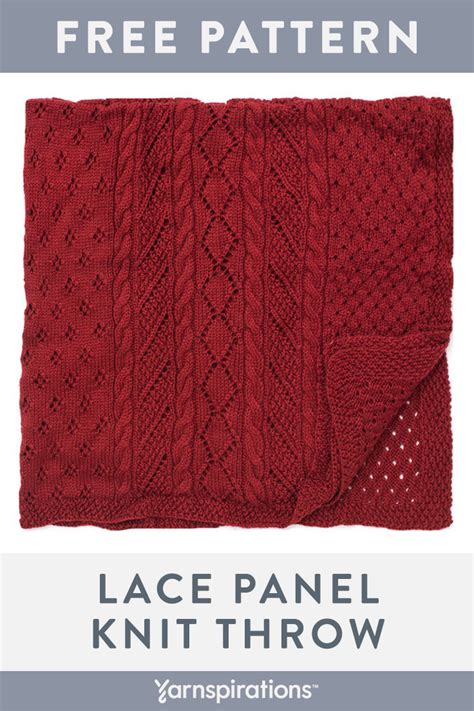 Free Knit Pattern Using Caron Simply Soft Yarn Free Lace Panel Throw