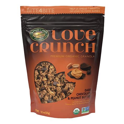 Amazon Com Love Crunch Organic Dark Chocolate And Peanut Butter