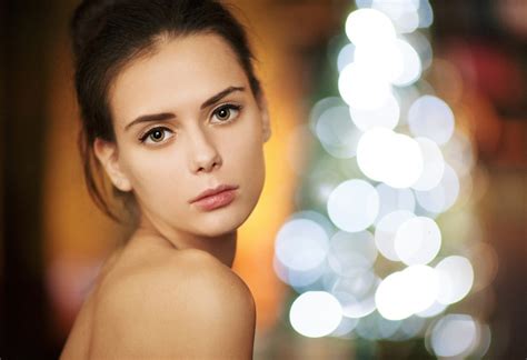 X Women Maxim Maksimov Brunette Bare Shoulders Looking At Viewer Model Face Profile