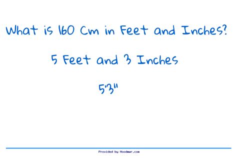 What Is 160 Cm In Feet And Inches