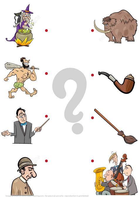 Match Cartoon Characters With The Pictures Related To Them Puzzle