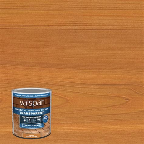 Valspar Pre Tinted Cedar Naturaltone Transparent Exterior Stain And