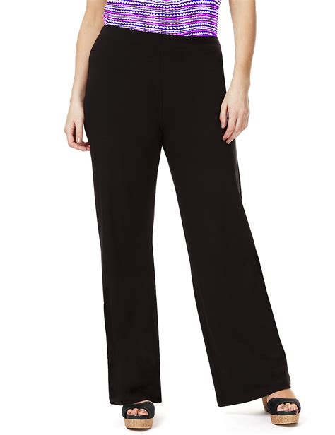 Marks And Spencer Mand5 Black Concealled Waistband Wide Leg Trousers