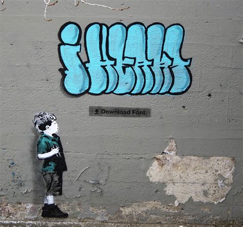 Street Art Stencils Show Social Media Culture Through Graffiti