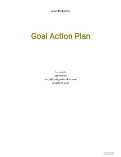 Free 10 Goal Action Plan Samples Smart Setting Personal