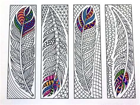 Discover new books on goodreads. Feather Bookmarks - PDF Zentangle Coloring Page | Coloring pages, Zentangle, Zentangle patterns