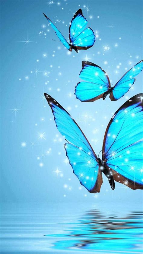 Blue Butterflies Flying