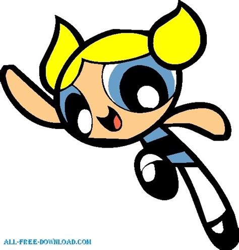 Bubbles 002 Powerpuff Girls Free Vector In Encapsulated