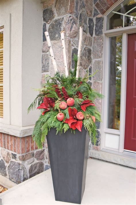 Outdoor Christmas Planter Perfect For Zinc Planters Christmas Window