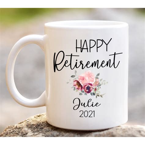 Personalized Retirement T For Women Happy Retirement Mug Etsy