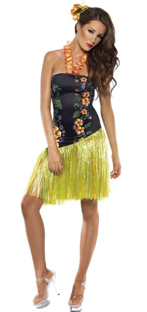 Ladies Luscious Luau Hawaiian Hawaii Hula Girl Dressing Up Costume Adult Outfit Fancy Dresses