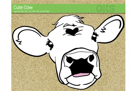 cow head svg, svg files, vector, clipart, cricut, download By