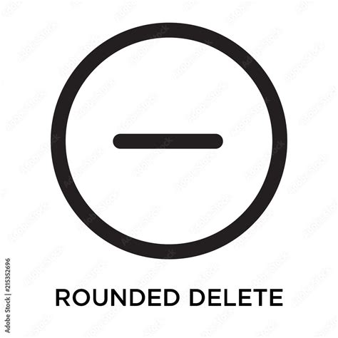 Rounded Delete Button With Minus Icon Vector Sign And Symbol Isolated