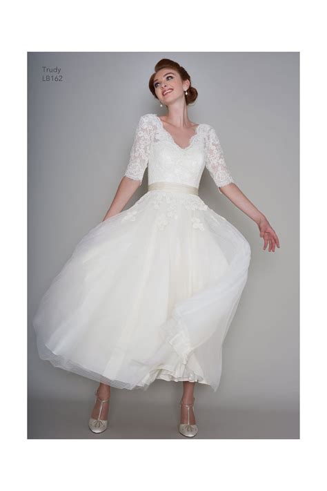 Trudy Lb162 By Loulou Bridal Calf Ankle Tea Vintage 1950s Bridal Gown